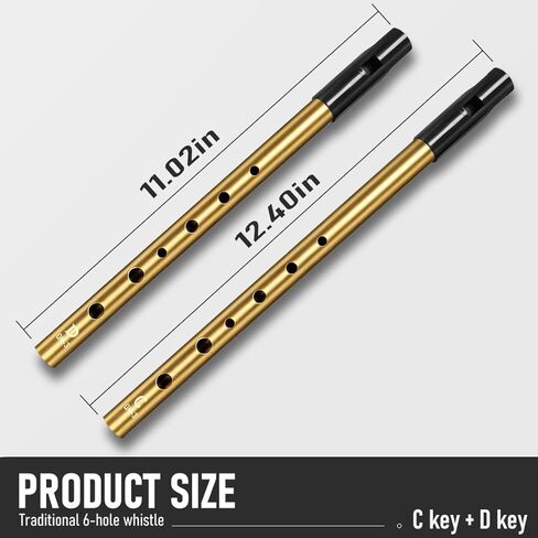 Irish Tin Whistle Key of D,Gold Sound Penny Whistle (1 Pack) in Saudi Arabia