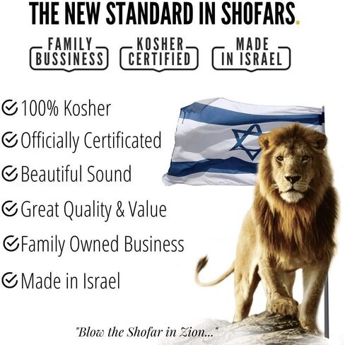 كوشير كودو شوفار من إسرائيل، 925 من الفضة الإسترلينية مع طلاء ذهبي، كودو شوفار اليمني المعتمد الموقع رسميًا، صنع في إسرائيل (20 بوصة - 24 بوصة، القدس) in Kuwait