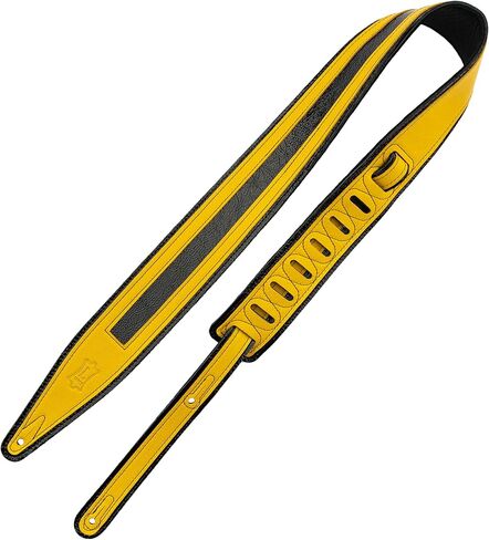 Levy's Leathers x Jodi Head Collaborative Series 2.5" Wide Genuine Leather Guitar Strap with 48" - 55.5" Ladder Style Length Adjustment, The Daredevil (MJH317-001) in Saudi Arabia