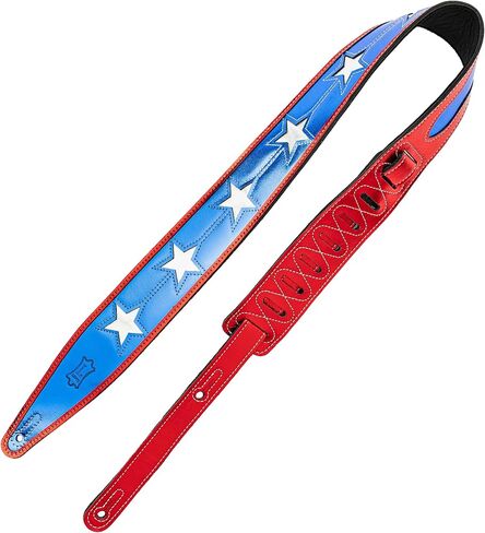 Levy's Leathers x Jodi Head Collaborative Series 2.5" Wide Genuine Leather Guitar Strap with 48" - 55.5" Ladder Style Length Adjustment, The Daredevil (MJH317-001) in Saudi Arabia