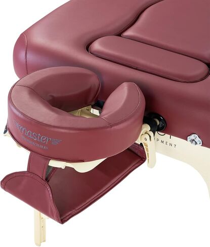 طاولة تدليك الحمل المحمولة إيفا مقاس 30 بوصة للعملاء من الإناث والأفراد الذين يعانون من السمنة المفرطة، سرير الوجه لصالون السبا للنساء الحوامل - متعدد الوظائف (عنابي) in Kuwait