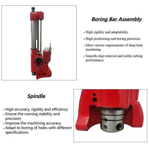 Cylinder Boring Machine 220V Professional Mechanical Engine Repair Equipment Boring Range 3.15-6.5in Max Depth 15.75in Cylinder Honing Machine for Car Motorcycle in Kuwait