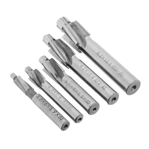 Counterbore Cutter 5Pcs Counterbore End Mill M3-M8 Slotting Tool Milling Cutter Countersink End Mills in Saudi Arabia