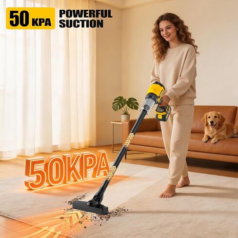 6-in-1 Cordless Vaccum Cleaner, 8000MAH Battery Powered Handheld Car Vacuum with 700W Brushless Motor, 110/240V 50KPA High Power Suction & Blower for Home, Car, Pet Hair, Keyboard in Saudi Arabia