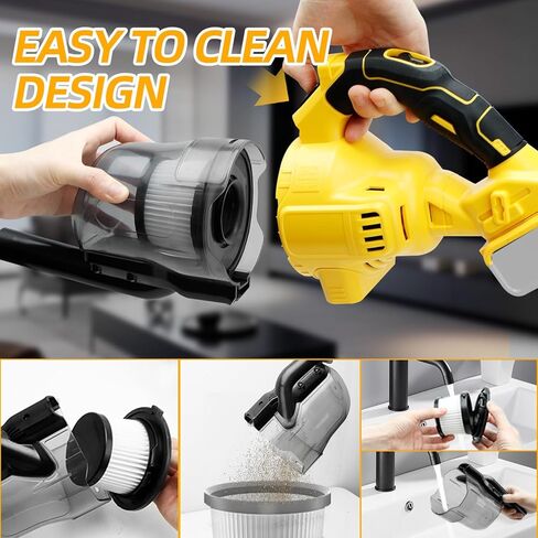 مكنسة كهربائية محمولة لاسلكية CVC010B، 31000 دورة في الدقيقة، مكنسة كهربائية مع فلتر HEPA للمركبات وورش العمل وتنظيف المنزل، لا تتضمن بطارية أو شاحن (أداة عارية) in Kuwait