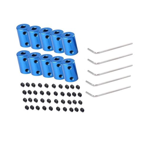 Aluminium Alloy Shaft Coupling Rigid Stepper Motor Wheel Coupler Joint Connector 10Pcs(6mm to 8mm) in Saudi Arabia