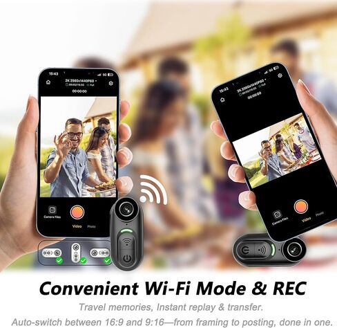 4K Mini Body Camera, 64GB Wearable Cam with Six-Axis Gyro Stabilization, Hands Free Portable for Security, Travel, Work, Lectures, Pet Walking in Saudi Arabia