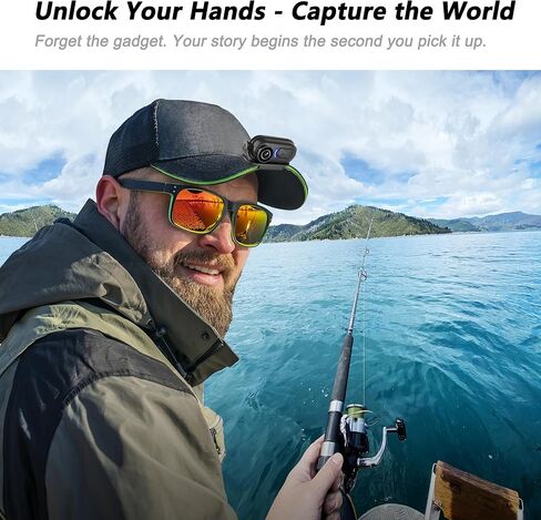 4K Mini Body Camera, 64GB Wearable Cam with Six-Axis Gyro Stabilization, Hands Free Portable for Security, Travel, Work, Lectures, Pet Walking in Saudi Arabia
