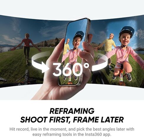 Insta360 X4 Air Standard Bundle - Lightweight 165g 8K 360 Camera, Invisible Selfie Stick Effect, Replaceable Lenses, Shoot First & Frame Later, Built-in Wind Guard, FlowState Stabilization in Saudi Arabia