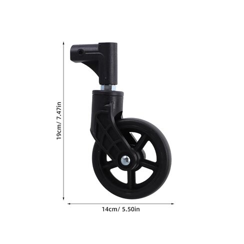 Garneck 4pcs Shopping Cart Replacement Wheels Black Plastic Casters for Grocery Trolleys Supermarket Carts Wear-Resistant Swivel Stem Repair in Saudi Arabia