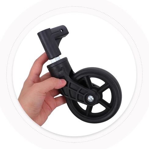 Garneck 4pcs Shopping Cart Replacement Wheels Black Plastic Casters for Grocery Trolleys Supermarket Carts Wear-Resistant Swivel Stem Repair in Saudi Arabia