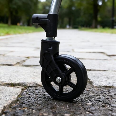 Garneck 4pcs Shopping Cart Replacement Wheels Black Plastic Casters for Grocery Trolleys Supermarket Carts Wear-Resistant Swivel Stem Repair in Saudi Arabia