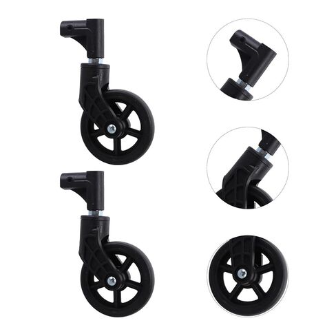 Garneck 4pcs Shopping Cart Replacement Wheels Black Plastic Casters for Grocery Trolleys Supermarket Carts Wear-Resistant Swivel Stem Repair in Saudi Arabia