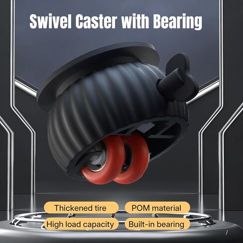 Set of 4 No Drill Adhesive Swivel Casters with Brake – Heavy Duty Furniture Moving Wheels, Smooth Roll & Lock (Supports up to 110 lb) in Saudi Arabia