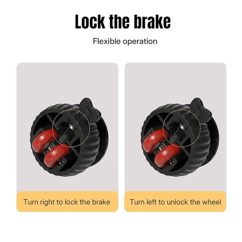 Set of 4 No Drill Adhesive Swivel Casters with Brake – Heavy Duty Furniture Moving Wheels, Smooth Roll & Lock (Supports up to 110 lb) in Saudi Arabia