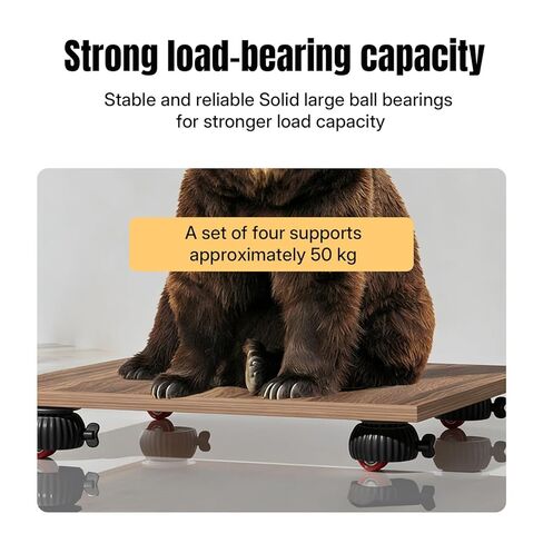 Set of 4 No Drill Adhesive Swivel Casters with Brake – Heavy Duty Furniture Moving Wheels, Smooth Roll & Lock (Supports up to 110 lb) in Saudi Arabia