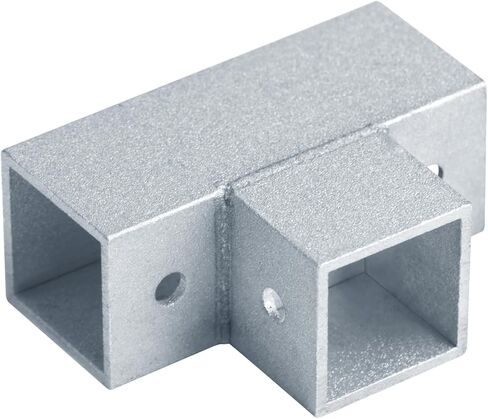 10 عبوات من موصلات أنبوب مربعة من الألومنيوم مقاس 1 بوصة، تركيب على شكل حرف T ثلاثي الاتجاهات، مشبك حاجز حاجز السياج in Kuwait