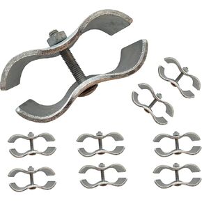 Dog Kennel Clamps & Panel Clamps For Chain Link Fence Made To Fit 1 3/8" Round Posts. Chain Link Clamp, Fence Panel Clamps And Saddle Clamp For Dog Kennels, Galvanized Connectors. (1-3/8"(8PCS) in Kuwait