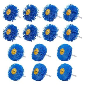 14 PCS Abrasive Nylon Wheel Brushes for Drill with 1/4" Hex Shank, 7 Grits Set Sanding Mop Abrasive Wheel for Power Drills Grinders, for Polishing, Rust and Paint Removal in Kuwait