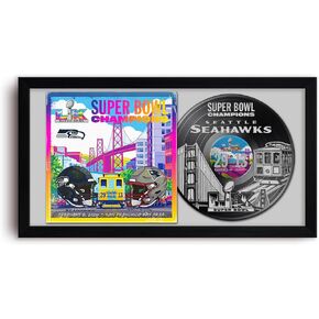 Seattle Seahawks Super Bowl 60 Champions Vinyl Album Framed Art Print, Official NFL Football Wall Decor, 14 x 26 in Kuwait
