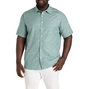 DXL Tonal Patterned Sport Shirt Blue Spruce 3XL in Saudi Arabia