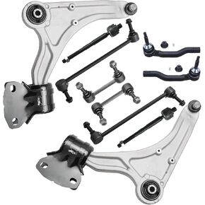 Detroit Axle - 10pc Front End Kit for Ford 2013-2020 Fusion Lincoln MKZ, 2 Lower Control Arms Ball Joints 4 Inner Outer Tie Rods 4 Front Rear Sway Bar Links 2014 2015 2016 2017 2018 2019 Replacement in Kuwait
