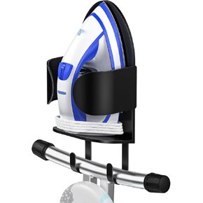 ORLESS Metal Large Ironing Board Holder Wall Mount, Ironing Board Hanger, Iron Board Holder, Iron Board Hook Wall Mount, for Laundry Rooms (White) in Kuwait