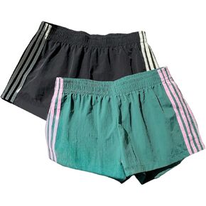 MakeMeChic Women's 2 Pack Striped Running Shorts Summer Track Workout Athletic Shorts in Kuwait