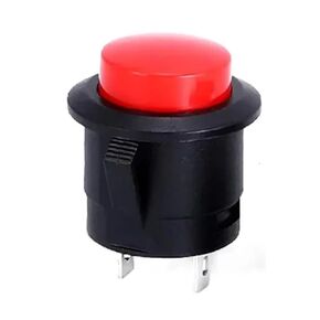 5/10/20 قطعة مفتاح زر الضغط، R13-507 16 مم مفتاح دائري مؤقت 2 دبابيس تركيب لوحة إعادة الضبط الذاتي (أسود، 10 قطعة) in Kuwait