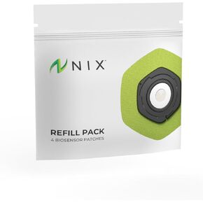 Nix Sweat Patch Refills – 4 Single-Use Hydration Patches for Reusable, Rechargeable Pod, Tracks Fluid, Electrolyte, Sodium Loss, Non-Invasive, Adhesive-Only Fitness Accessory for Athletes and Training in Kuwait
