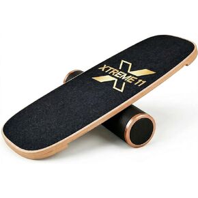 مدرب لوح التوازن الخشبي للبالغين - مدرب القوة الأساسية والثبات لركوب الأمواج وألواح التزلج وتدريبات التزلج على الجليد - لوح توازن مانع للانزلاق للياقة البدنية في صالة الألعاب الرياضية المنزلية in Kuwait