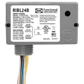Functional Devices RIBL24B Mechanically Latching Relay, 20 Amp SPST, 24 Vac/dc Coil, NEMA 1 Housing in Kuwait