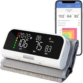 @AL21 Bluetooth Blood Pressure Monitor Upper Arm - Rechargeable Automatic BP Machine for Home Use, Accurate Digital Smart Wireless Kit with Large Cuff (8.7-16.5"), App Data Sync, 2 Users in Kuwait