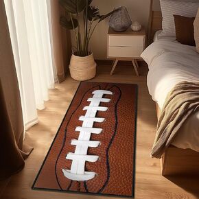 American Football Rug 2x6 Throw Rug Sports Kitchen Runners Ultra-Thin Low Pile Carpet Washable Hallway Rugs Sport Theme Area Rug Non-Slip Floor Carpets for Bedroom Bathroom Entrance Door Mat Indoor in Saudi Arabia