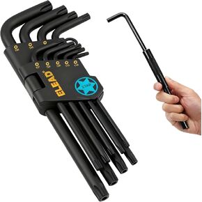 ELEAD 11-Piece Torx Star Allen Wrench Set with Extension Bar, T10-T50 Long Arm Torx Key Set, Heat-Treated S2 Steel in Kuwait