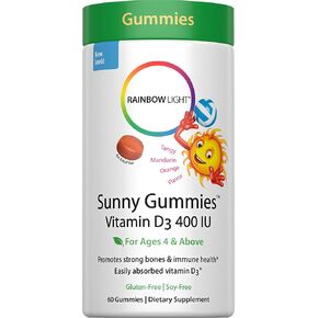 Rainbow Light - Sunny Gummies Vitamin D3 400 IU, 60 Count, Immune Health, Tangy Tangerine Flavor in Kuwait