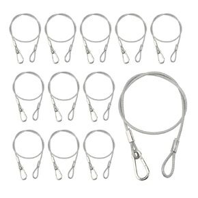 12 قطعة من كابلات أمان أضواء المسرح، كابلات أمان من الفولاذ المقاوم للصدأ بطول 31.5 بوصة لمنع السقوط لأضواء الحفلات وإضاءة المسرح DJ، قطر 4 مم (12، 31.5 بوصة) in Kuwait