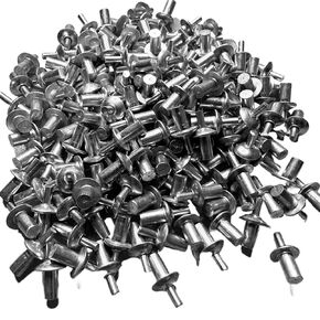 Knock Type Expansion Aluminum Rivets, 200 Pcs High-Strength Aluminum Hammer Drive Rivets with Round Head for Automotive, Construction, DIY Projects in Saudi Arabia