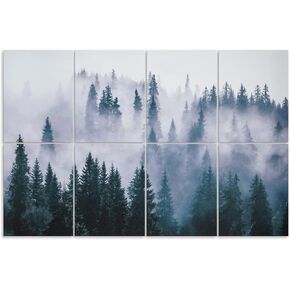 8 Pack Art Acoustic Panels, 48" x 32" Soundproof Wall Panels, Decorative Sound Absorbing Panels, Sound Dampening Panels, Acoustic Treatment for Recording Studio, Home, Office - Mist Pine in Kuwait