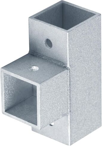 10 عبوات من موصلات أنبوب مربعة من الألومنيوم مقاس 1 بوصة، تركيب على شكل حرف T ثلاثي الاتجاهات، مشبك حاجز حاجز السياج in Kuwait