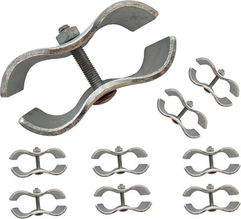 مشابك بيت الكلب ومشابك الألواح لسياج ربط السلسلة مصنوعة لتناسب أعمدة مستديرة مقاس 1 3/8 بوصة. مشبك ربط السلسلة، ومشابك لوحة السياج ومشبك السرج لبيوت الكلاب، والموصلات المجلفنة. (1-3/8 بوصة (8 قطع) in Kuwait