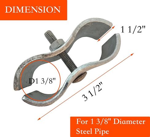 مشابك بيت الكلب ومشابك الألواح لسياج ربط السلسلة مصنوعة لتناسب أعمدة مستديرة مقاس 1 3/8 بوصة. مشبك ربط السلسلة، ومشابك لوحة السياج ومشبك السرج لبيوت الكلاب، والموصلات المجلفنة. (1-3/8 بوصة (8 قطع) in Kuwait