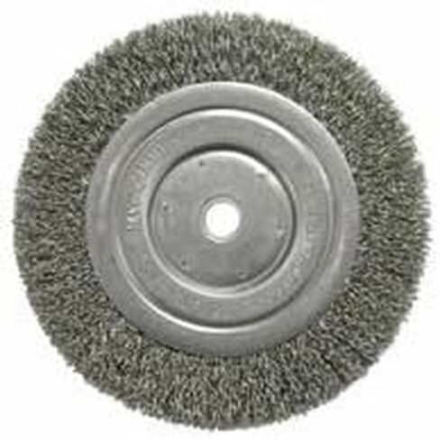 Weiler 01125 6" Narrow Crimped Wire Wheel, Short Trim, .014, 5/8"-1/2" A.H. in Saudi Arabia