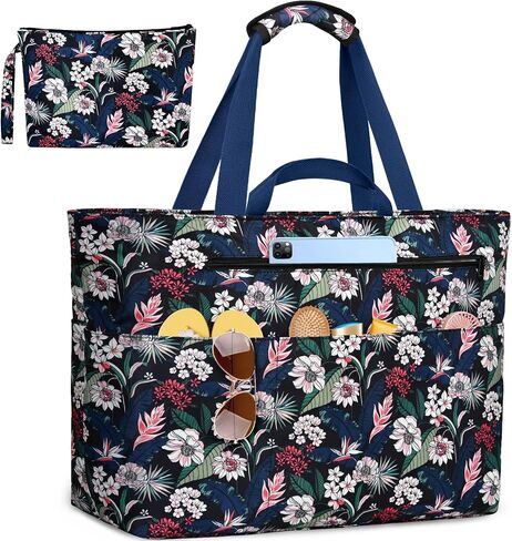 Extra Large Beach Bags for Women, Waterproof Sandproof Beach Tote Bag Zipper Foldable Swim Pool Bag with Wet Pocket in Kuwait