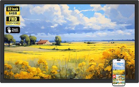 إطار صور رقمي واي فاي ذكي مقاس 10.1 بوصة من Frameo، إطار صور إلكتروني مع شاشة لمس HD IPS وذاكرة 32 جيجابايت عرض شرائح يدور تلقائيًا، مشاركة الصور/الصور من الهاتف بواسطة تطبيق Frameo، هدايا للأم in Kuwait