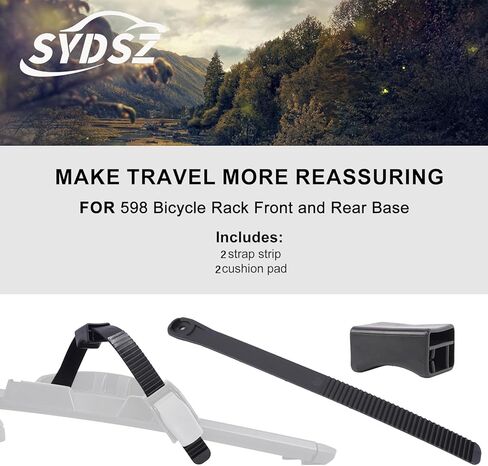 SYDSZ 2Pcs Roof Rack Bike Wheel Adapter Straps with Cushion with Wheel Strap for Secure Cycling Transport Compatible with Forklift Highspeed ProRide/Thule 598 52958 52959 52670 in Kuwait