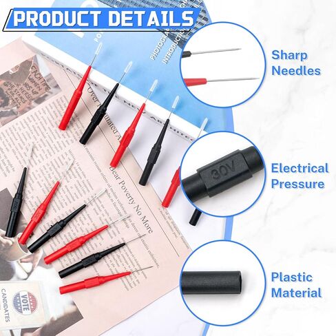30 قطعة من دبوس المسبار الخلفي للاختبار، دبوس ثقب العزل، إبرة اختبار متعددة المقاييس لقابس مقبس الموز، جهاز اختبار السيارة (متعدد الألوان) in Kuwait