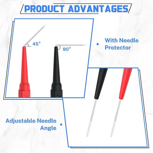 30 قطعة من دبوس المسبار الخلفي للاختبار، دبوس ثقب العزل، إبرة اختبار متعددة المقاييس لقابس مقبس الموز، جهاز اختبار السيارة (متعدد الألوان) in Kuwait