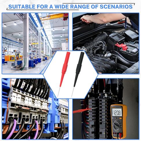 30 قطعة من دبوس المسبار الخلفي للاختبار، دبوس ثقب العزل، إبرة اختبار متعددة المقاييس لقابس مقبس الموز، جهاز اختبار السيارة (متعدد الألوان) in Kuwait
