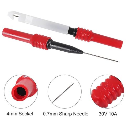 8pcs Wire Piercing Probe Kit, 0.7mm Piercing Clip Test Probe Pins, Non-Destructive Insulation Wire Piercing Needle for Banana Socket Plug Car Tester in Saudi Arabia